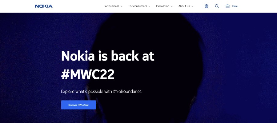 web design styles - minimalist.- nokia
