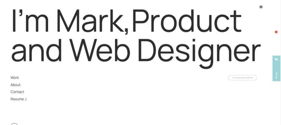 web design styles - typography mark
